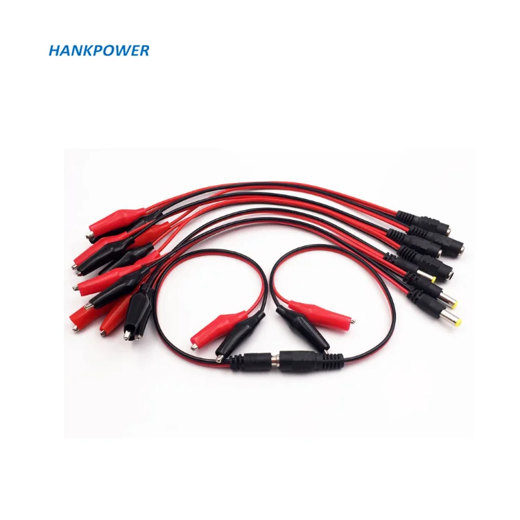 2 в 1 5 5x2 мм Штекерный разъем питания постоянного тока на двойные зажимы типа «крокодил» тестовый провод для аккумулятора