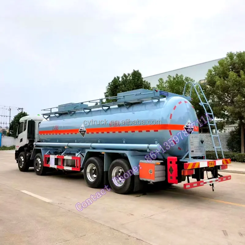Chemical Liquid Transfer Truck  for Sale 25000L Hypochlorite Sodium Hydroxide and Liquid Ammonia Tanker Truck