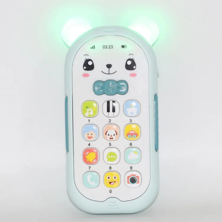 Для смартфона, игрушечный музыкальный разноцветными огоньками Мягкий прорезыватель для зубов помощь во сне образовательная музыкальная плюшевая игрушка для детской 6 видов цветов