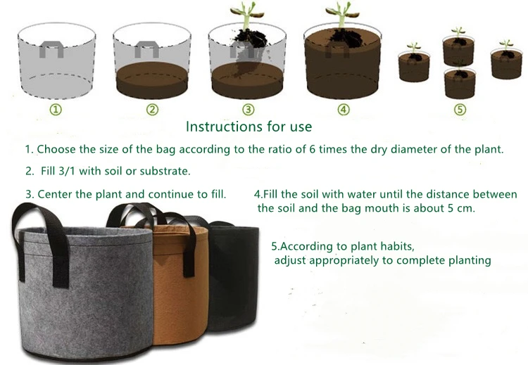 頑丈な2mmは5ガロンの生地320G 400Gのための袋を育てる 3