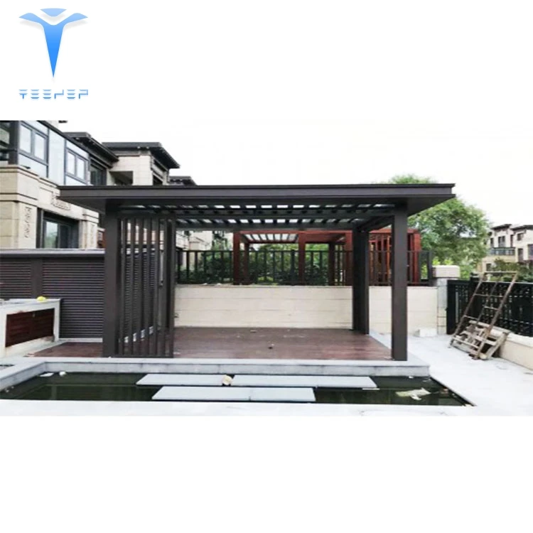 Wood Gazebo With Aluminum Roof Pergola 