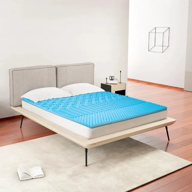 Sinyoo Factory Direct 3 Inch King Size 5 Zone Gel Infusion Memory Foam Qualified Massage Mattress Topper