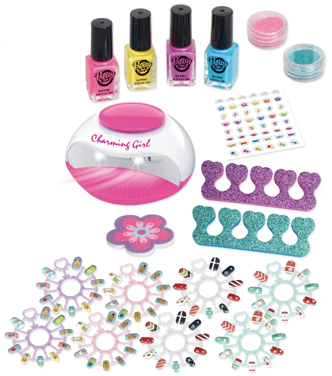 Martinelia Unique Girl Nail Art Kit (n/polish/4 ml + toe/separ/1 pcs +  n/file/1 pcs + n/stickers) - Nail Set | MAKEUP