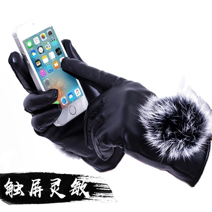 2021 Custom Made  Black Outdoor Women Gloves Winter Manufacturer