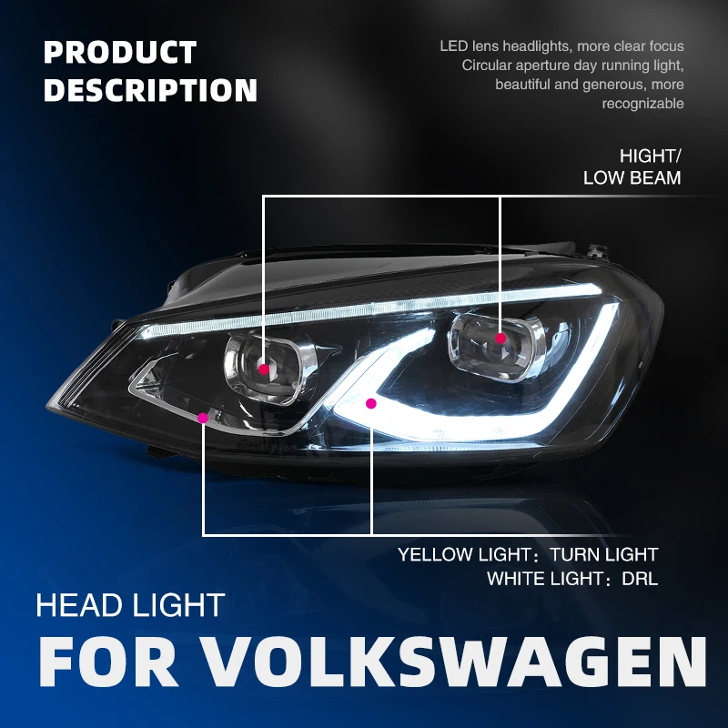 product replacement xenon hid headlight head light headlights for vw for volkswagen for magotan for passat b7 head lamp 2012 2015-12