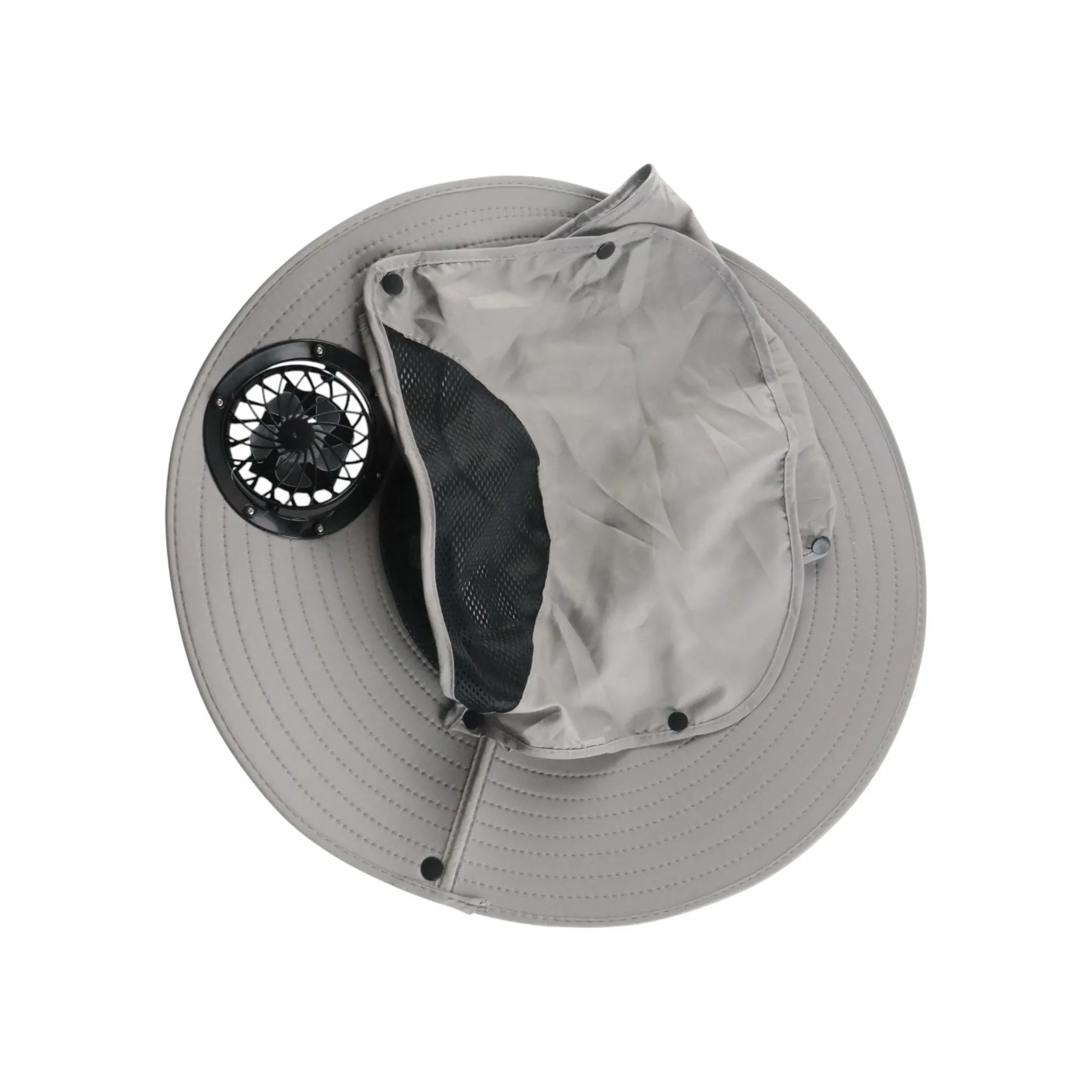 Custom logo Summer Hat with Fan Recheargable Cowboy Solar