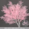Pink Hexagonal Mist Flower Branch