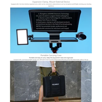 FEELWORLD TP16 16 inch Big Screen Tablet Horizontal Vertical Prompting Prompters Portable Folding Teleprompter product image