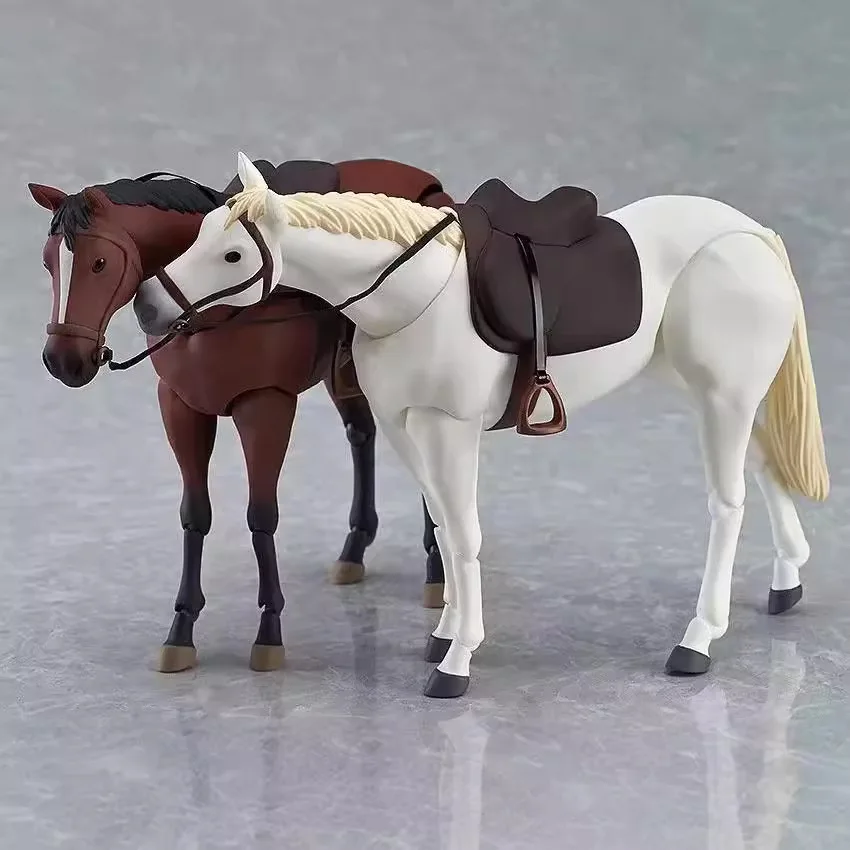 Figma белый конь чай/коричневый супер актиной модель лошадь игрушка