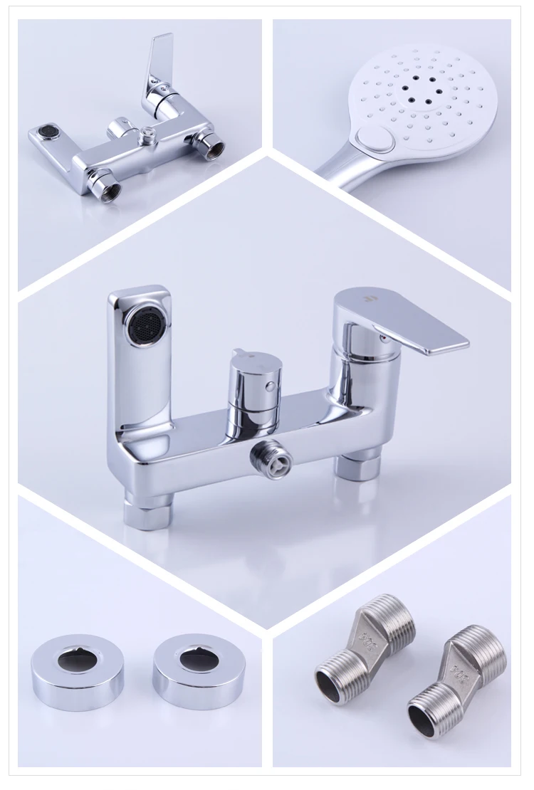 Juego de mezclador de ducha de lluvia oculto montado en la pared con una sola palanca a precio de fábrica