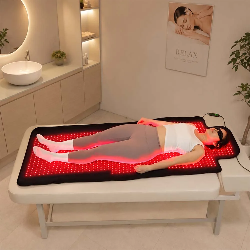 Tapis de thérapie par lumière rouge pour usage domestique en yoga, traitement complet du corps pour soulager les douleurs