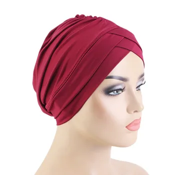 Islamic Under Scarf Bonnet Solid Modal Under Scarf Hats Muslim Stretch Turban Hat Full Cover Inner Hijab Hat
