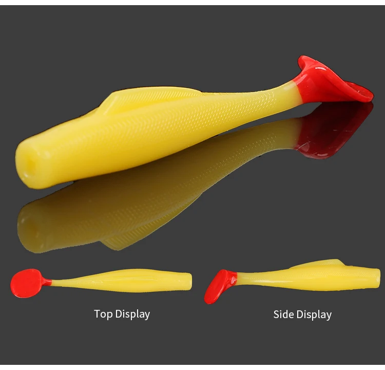 Custom 8cm 4.8g Soft Plastic Lure T Tail Lures Floating Swimbait For