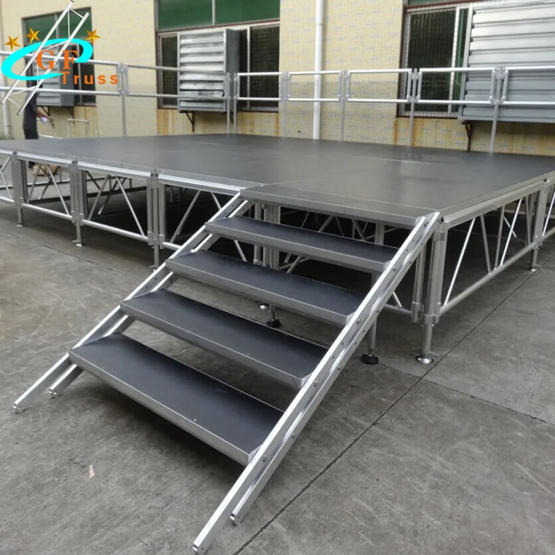 Concert Event 4*4ft 4*8ft Stage Equipment System Platform Plywood Portable Stage Platform for Shows Quickly Setup Stage
