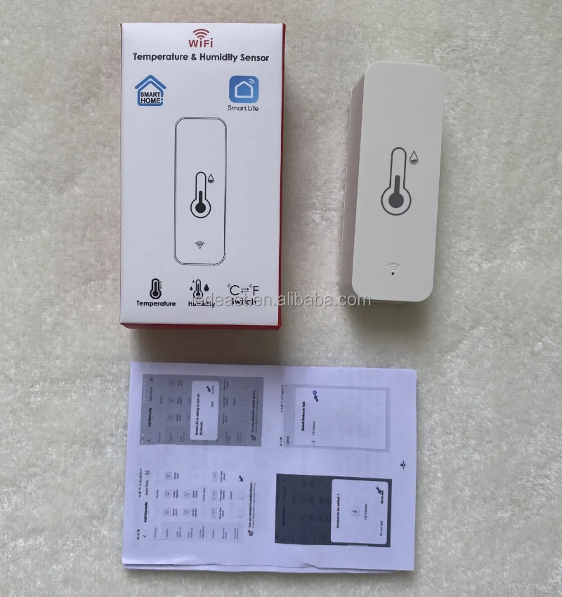 LEDEAST TH01 Remote Voice Control Tuya WIFI Smart Temperature Humidity Sensor for Baby Room