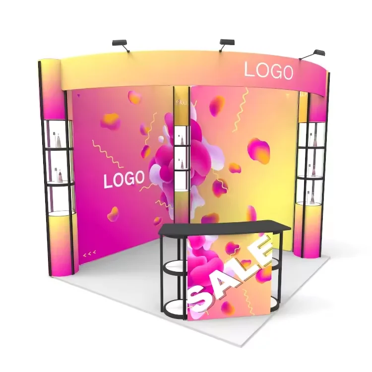 10 X 10 Trade Show Booth Custom Printing Exhibition 8ft Trade Show Display Equipment 10ft Fabric Exhibition Displaypuesto