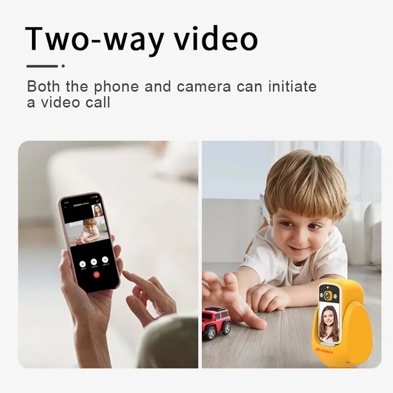 VESAFE Mini Wireless Video Call Camera Night Vision CMOS New Home Baby Monitor Plug Security Human Motion Tracking Baby Camera
