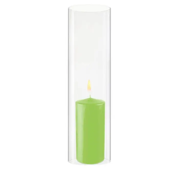 Dia70mm Glass Cylinder Without Base Open Flame Candle Chimney Tube