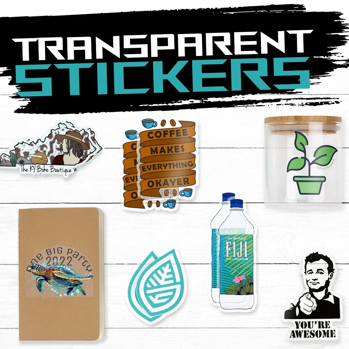 Wholesale Custom Made Logo Vinyl Decal Stickers Pvc Die Cut Waterproof