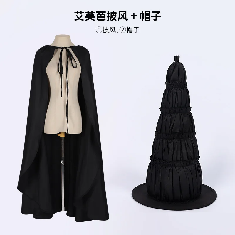 Costume Da Strega Elphaba Per Ragazze - Halloween Con Mantello E Cappello - Ispirato Al Film