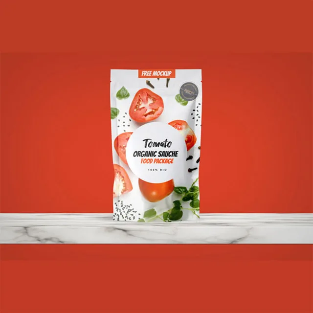 Custom Printing Stand up Flexible Pouch Packaging for Tomato Ketchup Sachet