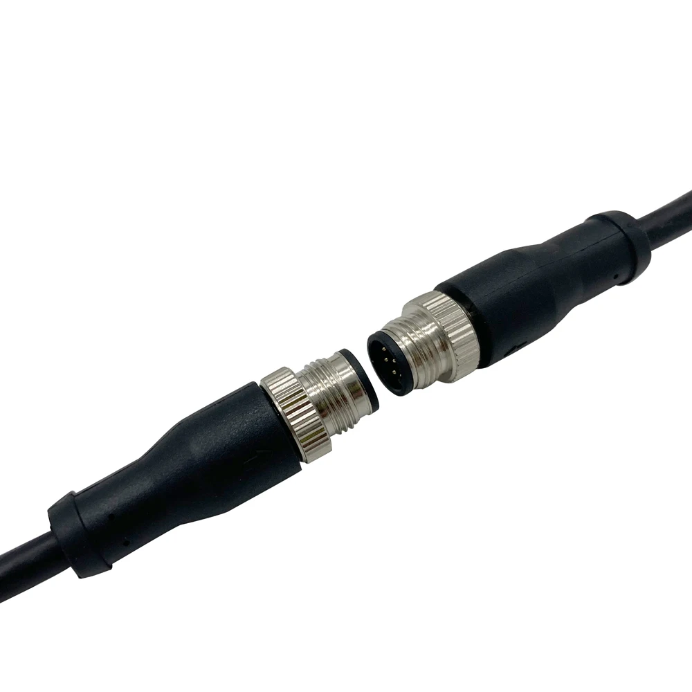 M12 Circular Connector 8 Poles A Coded Male Female Waterproof Ip67 Ip68 