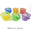 Contenitori rotondi trasparenti colorati-6 pezzi/set
