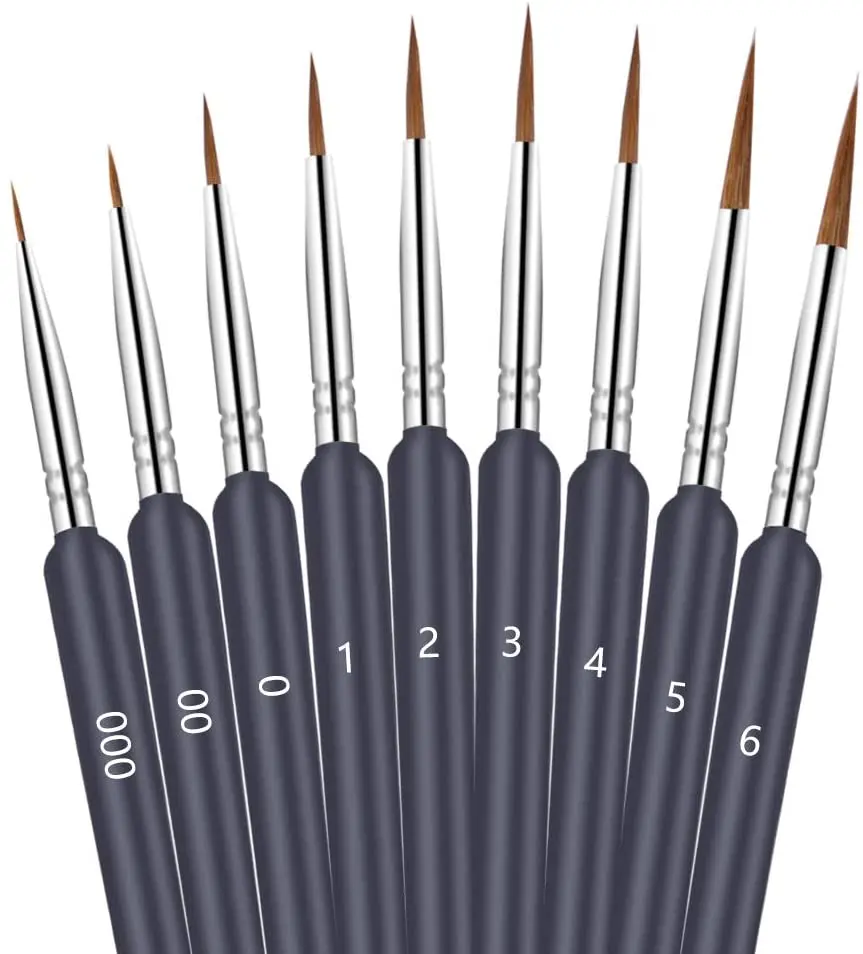 9 шт. миниатюрные кисти для рисования