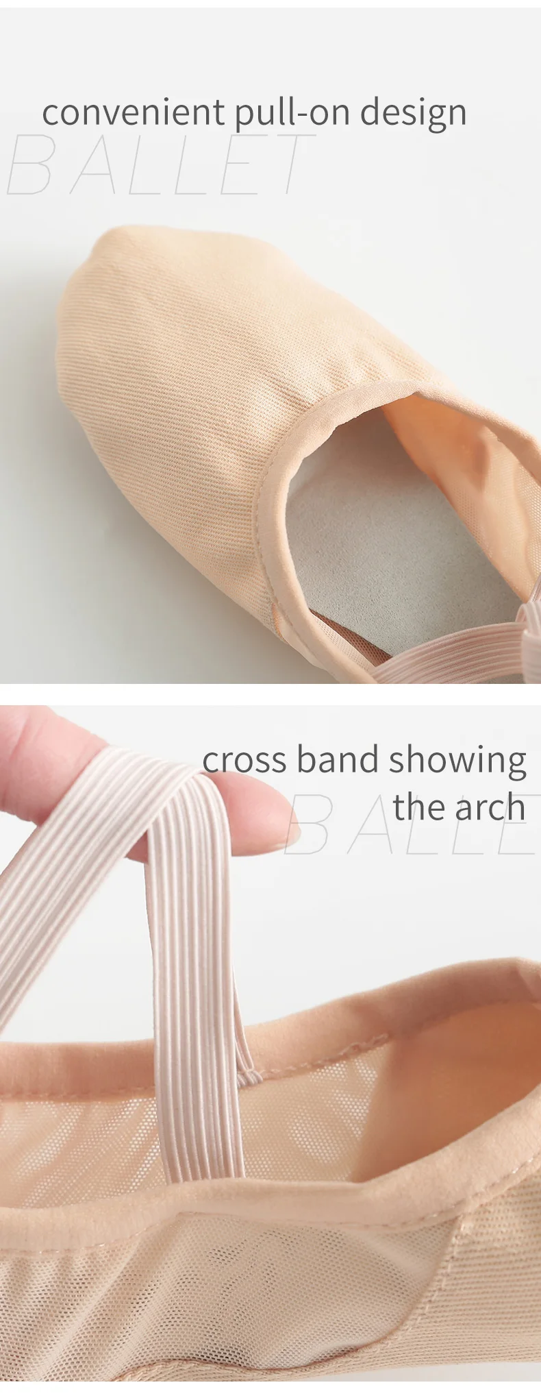 Custom Dance Supplies Ballet Shoes Splice Mesh Breathable Wear As