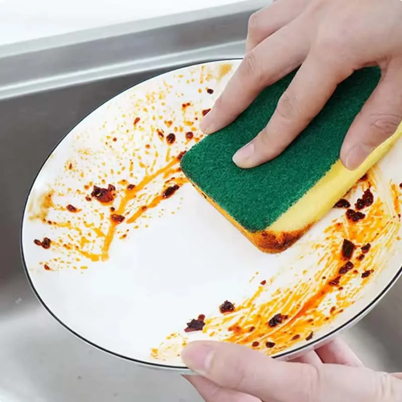 Nano Emery Kitchen Dishwashing Sponge Kit for Magic Clean Rub Pot Rust Focal Stains Scouring Pads for Effective Cleaning Sponges