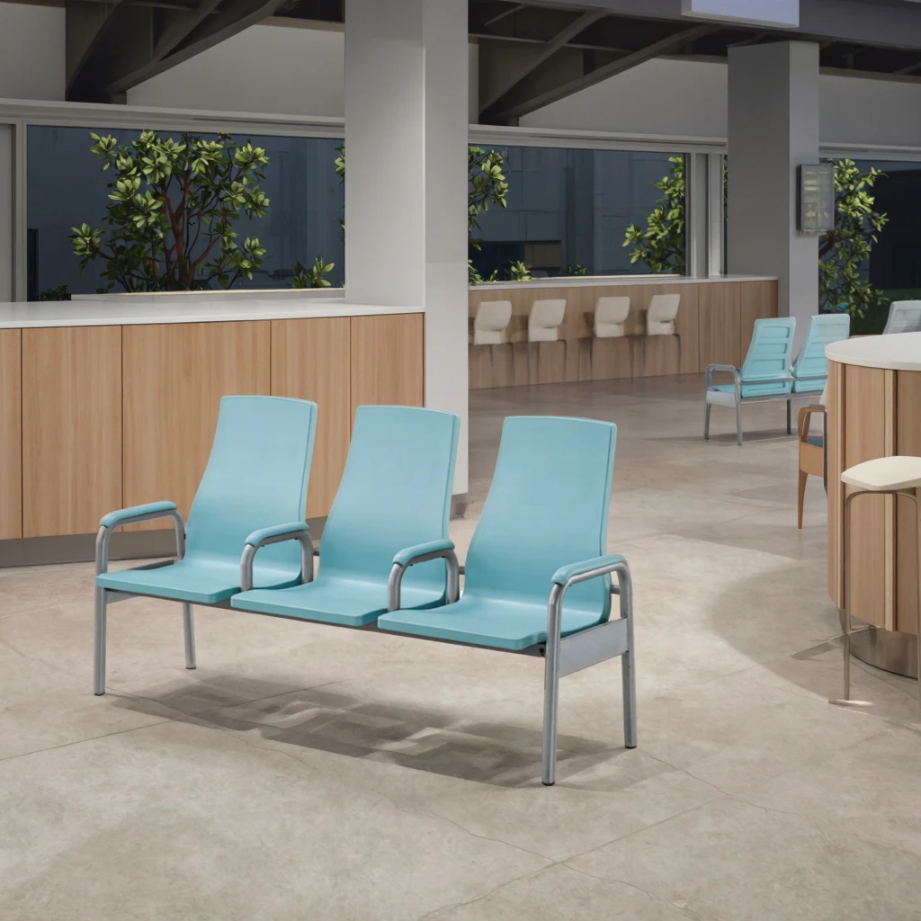 Entry-Level Modern 3 Seats Steel Frame Stackable Chairs for Hospital & School Use Eco-Friendly Commercial Value Package 2