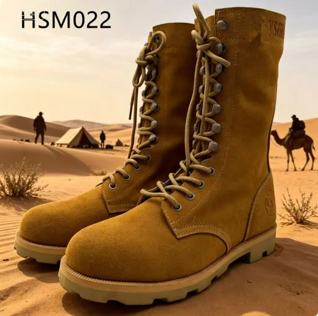 ZYF,Steep Inclines Full Natural Suede Leather Altama Marching Boots Wear Well Double Colors Rubber Outsole Desert Boots HSM022