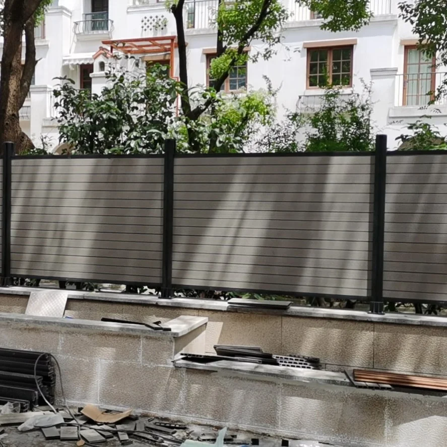 Quite Popular Wpc Fence Easy to Install Good Privacy Fencing Outdoor Garden Fence