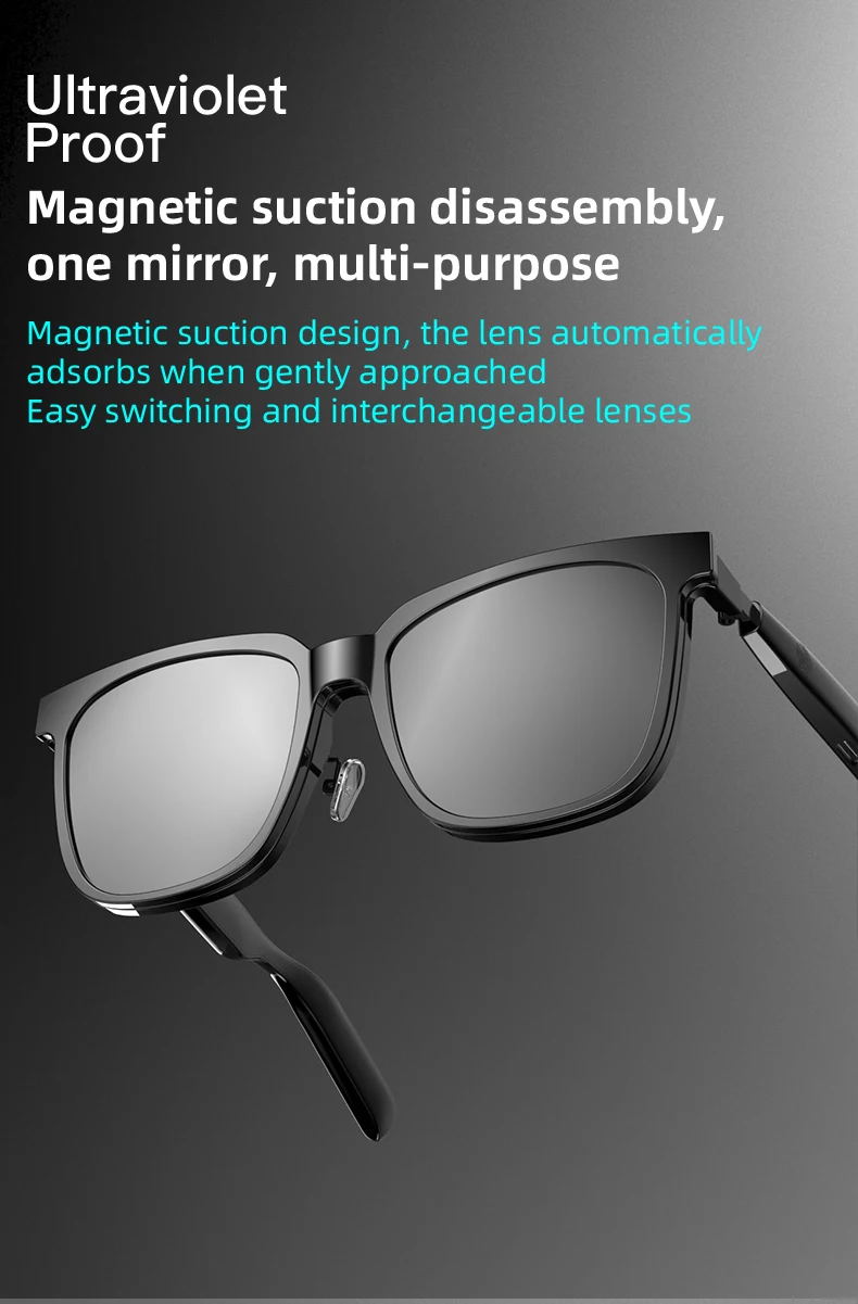 Chinese factory supplier supply  Men Outdoor Sunglasses Sg18pro Smart Audio Glasses Bt Call Music Player Uv Protection Dual Lenses Smart Wearable Headset 2025 - Buy Music Smart Glasses smart Wearable Headset outdoor Sunglasses