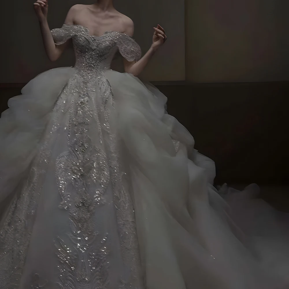 wedding dress sequins beads Lara Dresses