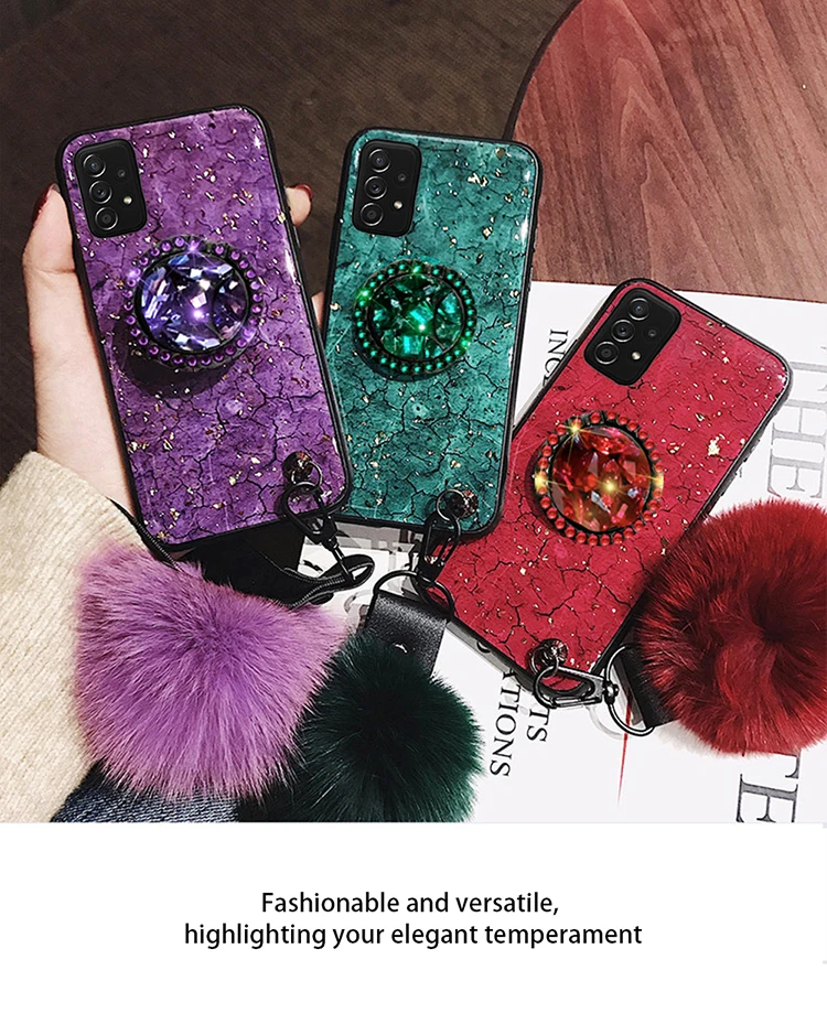 Epoxy Gold Foil Glitter Case Phone Case for Oppo A53 A15 A52 A93