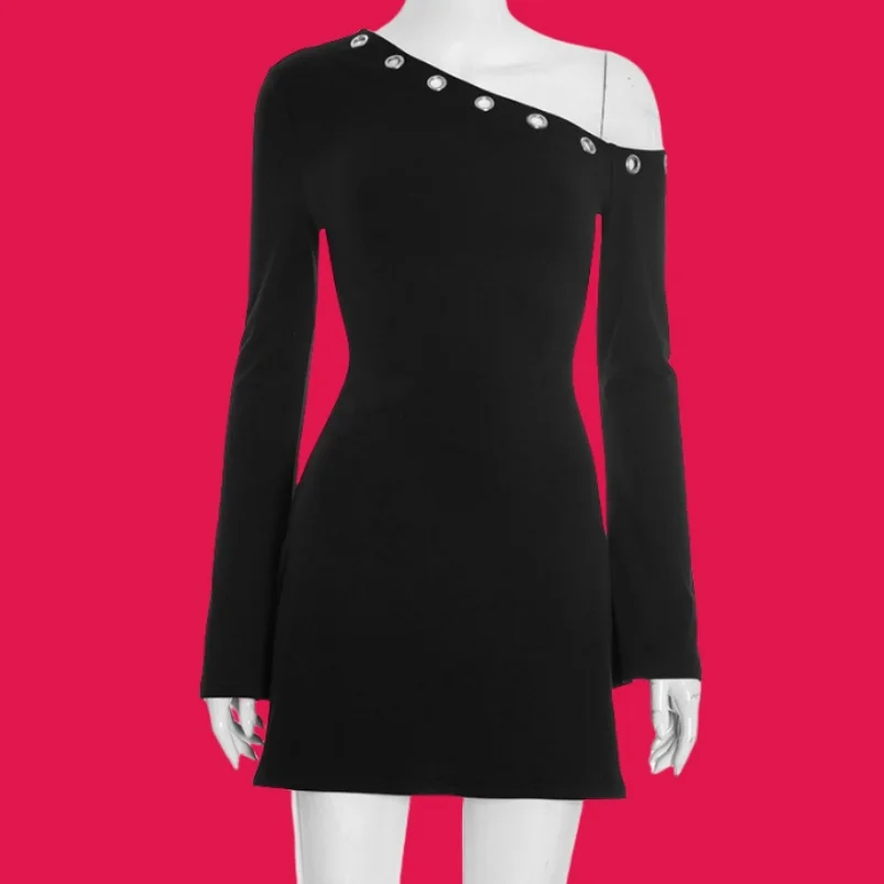 green emerald velvet dress OWEIEYEU Women's Slash Neck Slit Long Sleeve Mini Dress Solid Back Zipper  Strapless Corset Dresses Black M at Amazon Women's Clothing store