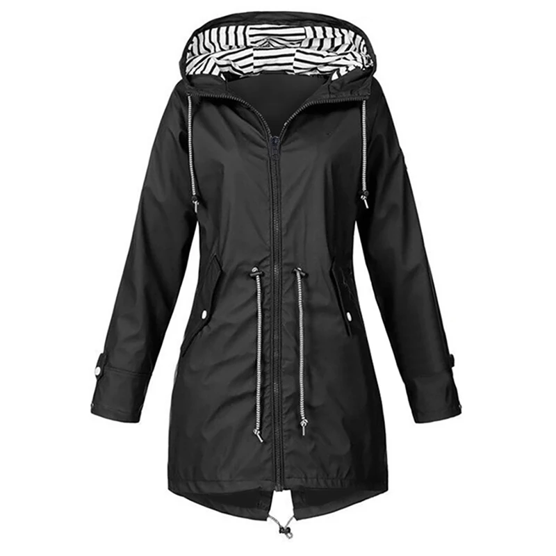 womens raincoat jacket coat transition jacket sunset long