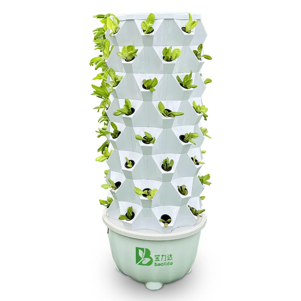 65L 10 Layer 80 Holes Dwc Aeroponic Growing  Tower Farming Vertical Garden  Hydroponic Systems for Sale