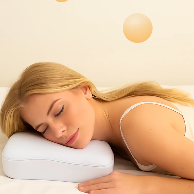 Blue Solid Color Ergonomic Cervical Contour Cheap Memory Foam Pillow Orthopedic Sleeping Pillows