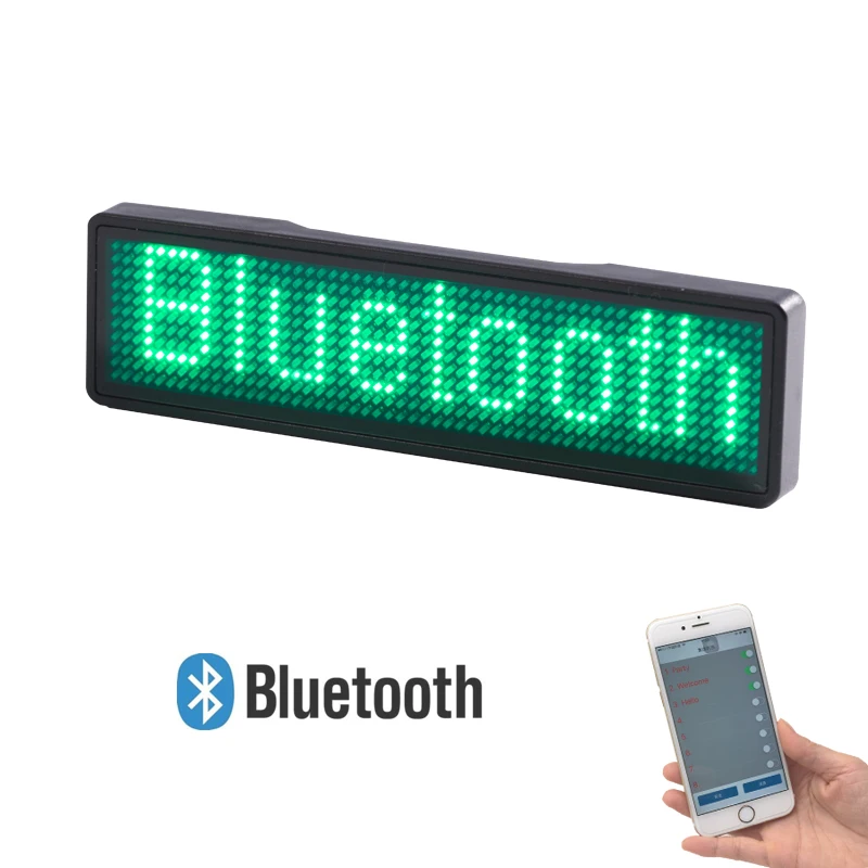 Recharge Scrolling  Electronic Language Staff LED Name Tags