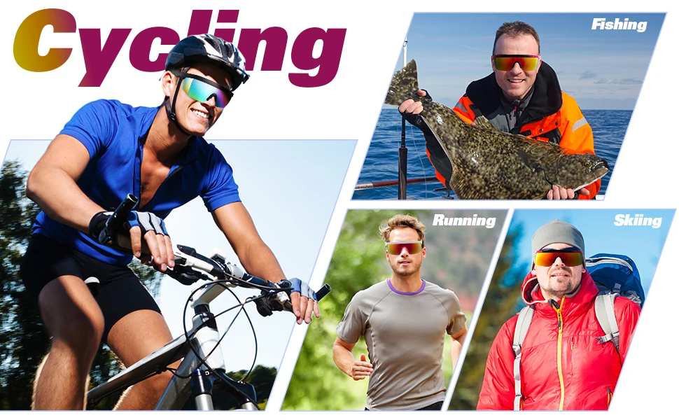 OEM Hot Sale Custom Logo Basketball Glasses Windproof Driving Running Tr90 Cycling Sport Sunglasses