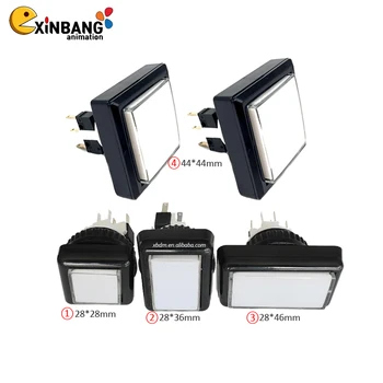 Arcade Game Machine Parts Dome Shaped Momentary 12V LED Illuminated Arcade Push Button Switch