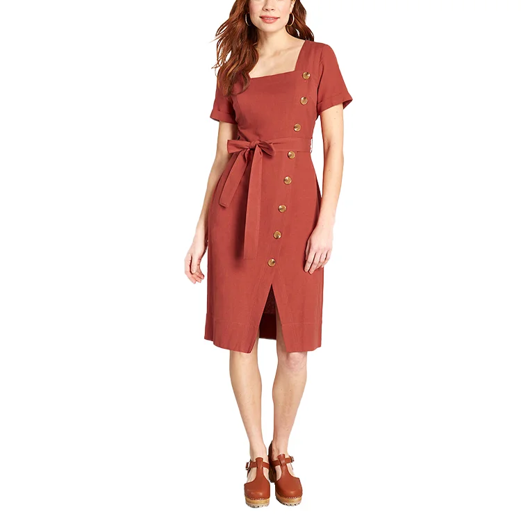 front button frock design