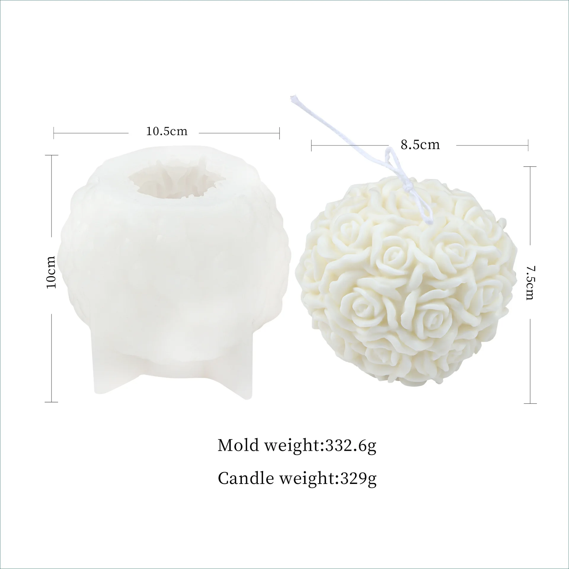 Easy Release 3d Rose Flowers Silicone Mould Valentine's Day Resin