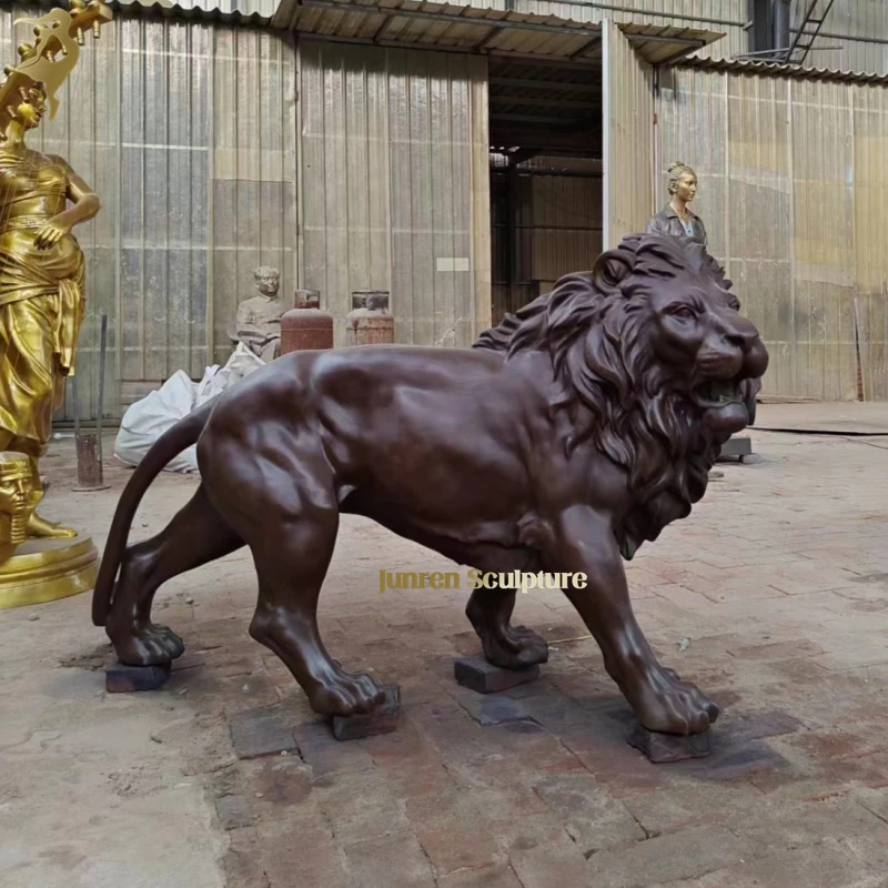 Large Size Walking Bronze Lion Statue For Gate Entrance Buy Bronze