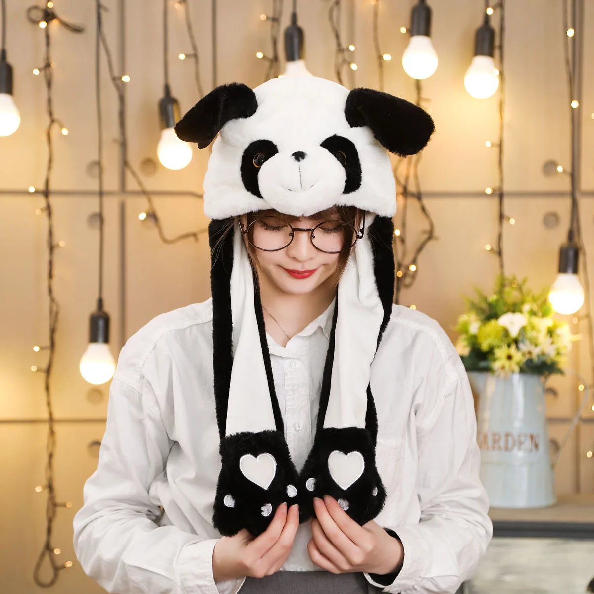 Different Styles Plush Animal Hat with Movning Ears