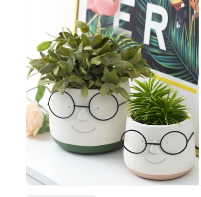 Face Plant Planter Pot - Novelty Ceramic Vase for Succulents, Cacti, and  Ferns | Decorative Glazed Planter for Hotels & Restaurants