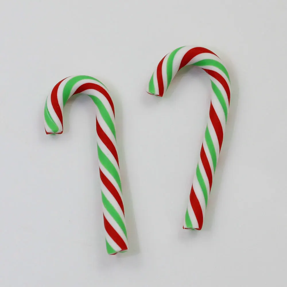 100pcs Red And White Handmade Christmas Candy Cane Miniature Food