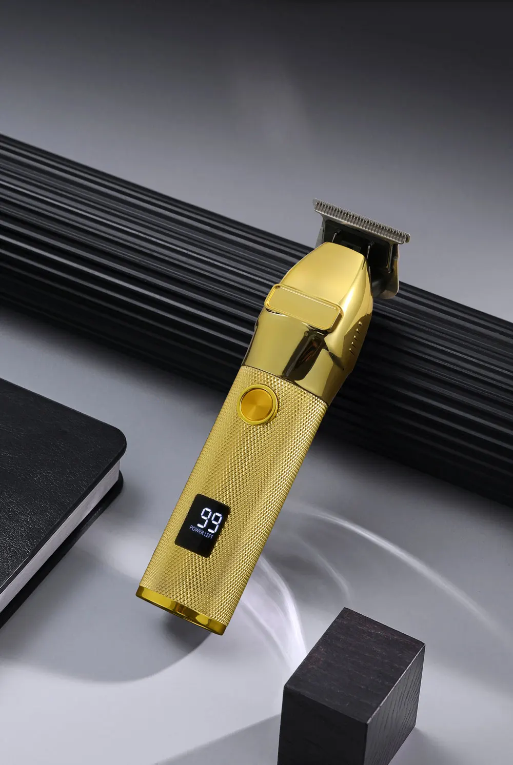 Gold Color Professional Barber Hair Clippers With Guards